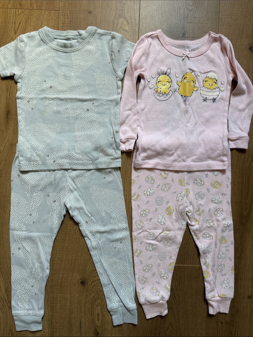 Kids Two-Pack Easter Spring Pajama Set - Pink & Sage Green